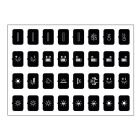 EELECTRON SPA - EEX9025ISB-3 FOGLIO ICONE-SET B- NERO - 32 ICONE