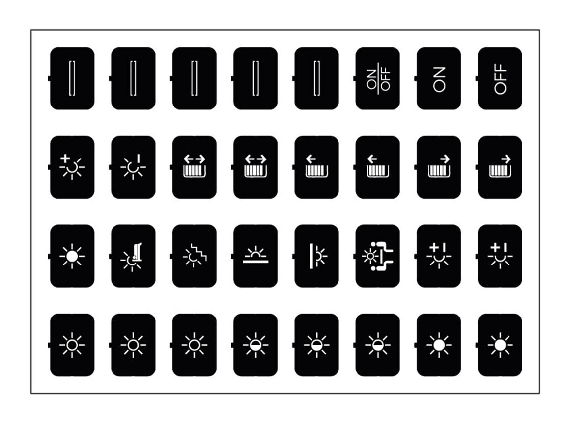 EELECTRON SPA - EEX9025ISB-3 FOGLIO ICONE-SET B- NERO - 32 ICONE
