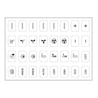 EELECTRON SPA - EEX9025ISC-1 FOGLIO ICONE-SET C- BIANCO - 32 ICONE