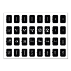 EELECTRON SPA - EEX9025ISC-3 FOGLIO ICONE-SET C- NERO - 32 ICONE