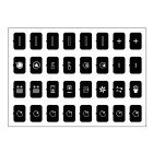 EELECTRON SPA - EEX9025ISD-3 FOGLIO ICONE-SET D- NERO - 32 ICONE