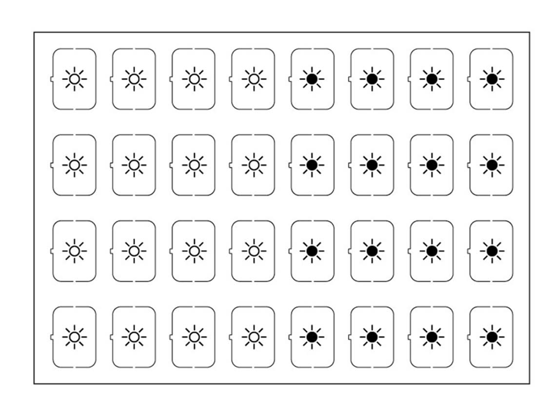 EELECTRON SPA - EEX9025ISF-1 FOGLIO ICONE-SET F-BIANCO-32 ICONE