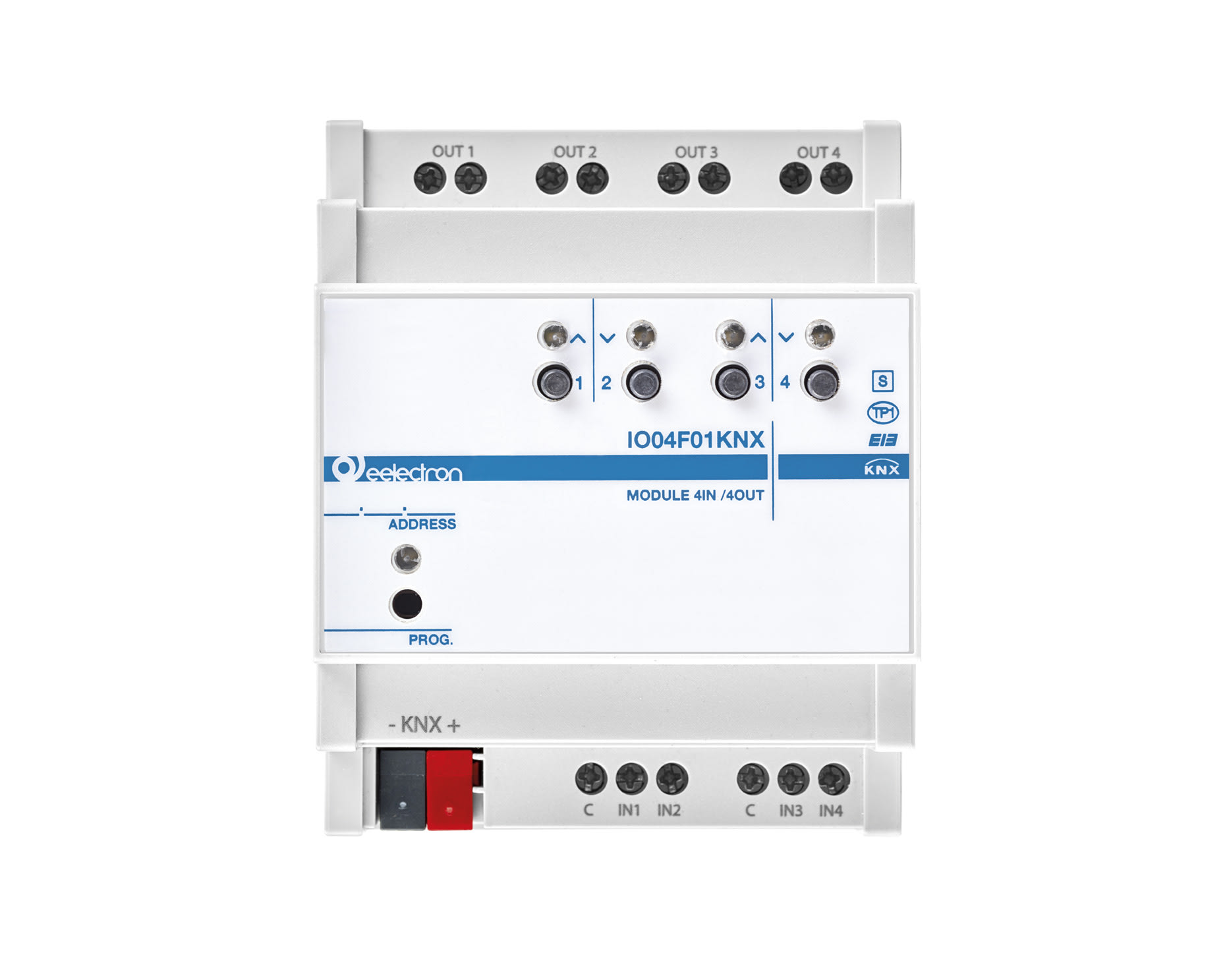 EELECTRON SPA - EEXIO04F01KNX MODULO DIN UNIV 4 IN/4OUT PLUS