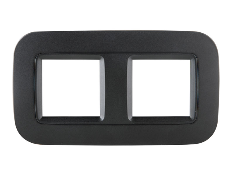 EELECTRON SPA - EEXSK05A03ACC PLACCA DOPPIA 2 MODULI NERO