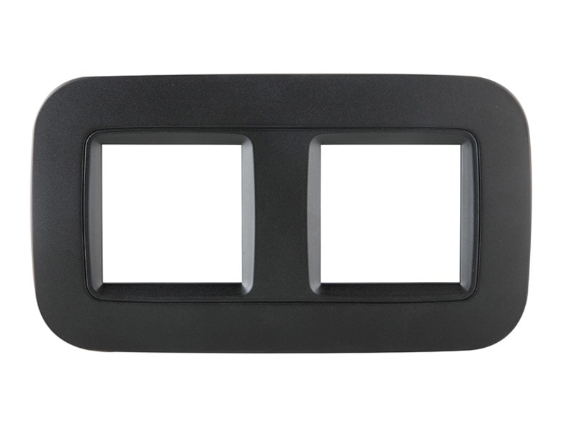 EELECTRON SPA - EEXSK05A03ACC PLACCA DOPPIA 2 MODULI NERO