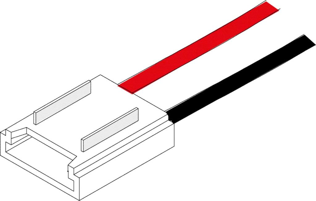 ELCOM SRL - EOW14679 KIT 10PZ CONN. STRIP-CAVO R/N 500MM 8MM