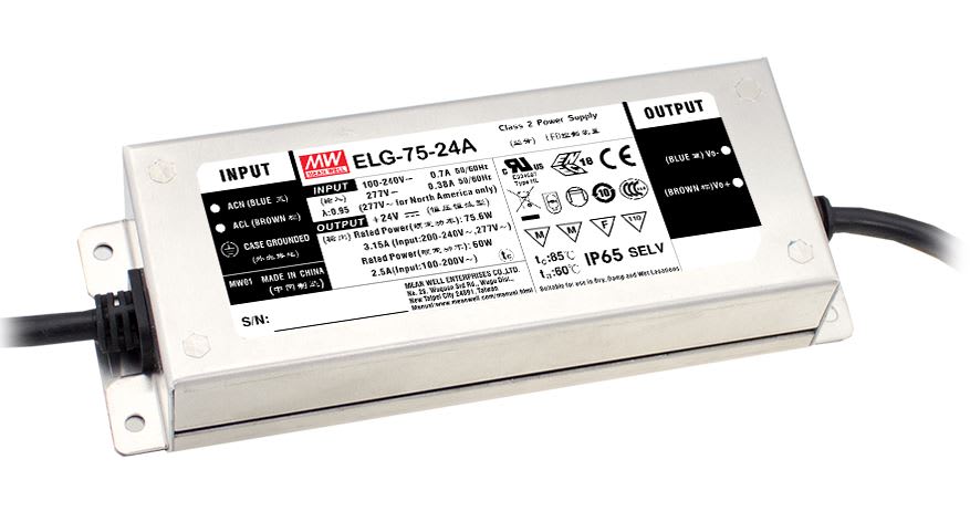 DIGIMAX SRL - DIXELG-75-24A DRIVER LED 24V 75W IP65 CON PFC 100-305V
