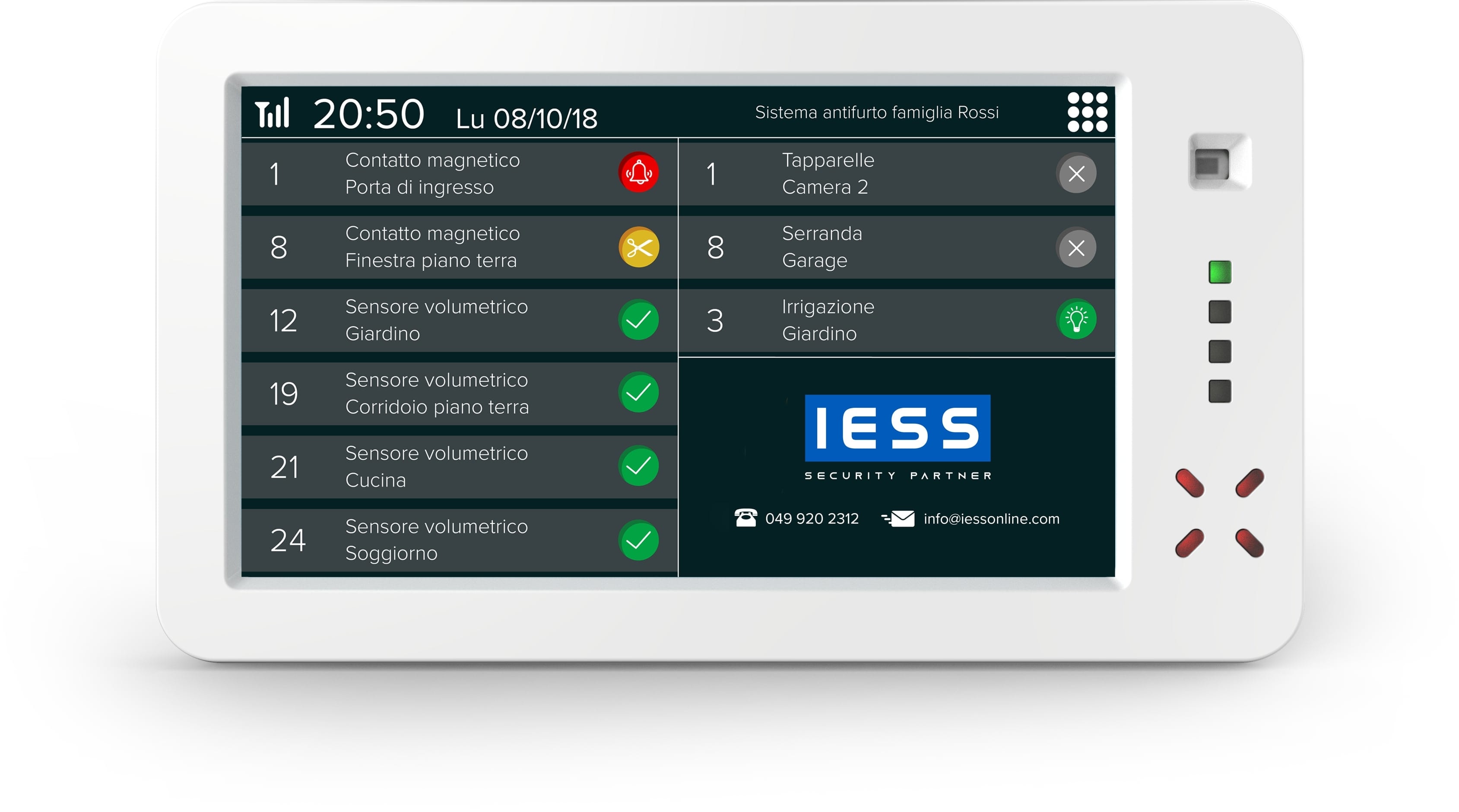 IESS SRL - EAAELISIR TASTIERA TOUCH ING.VIDEO BUS RS485 C/SDC