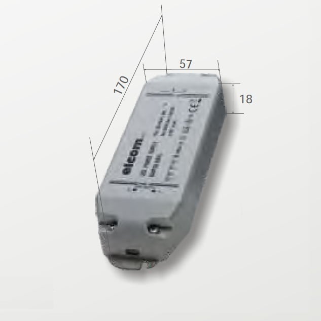 ELCOM SRL - EOW07210 DRIVER 24V 30W CLASSE II IP20 (SN)