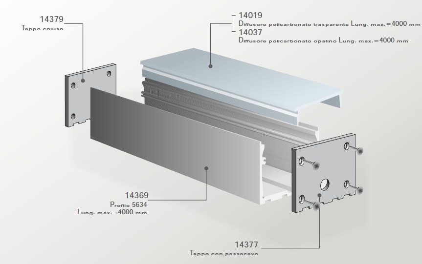 ELCOM SRL - EOW14037-L30 COP.OPALE 5634/5690/6635 L=3000MM