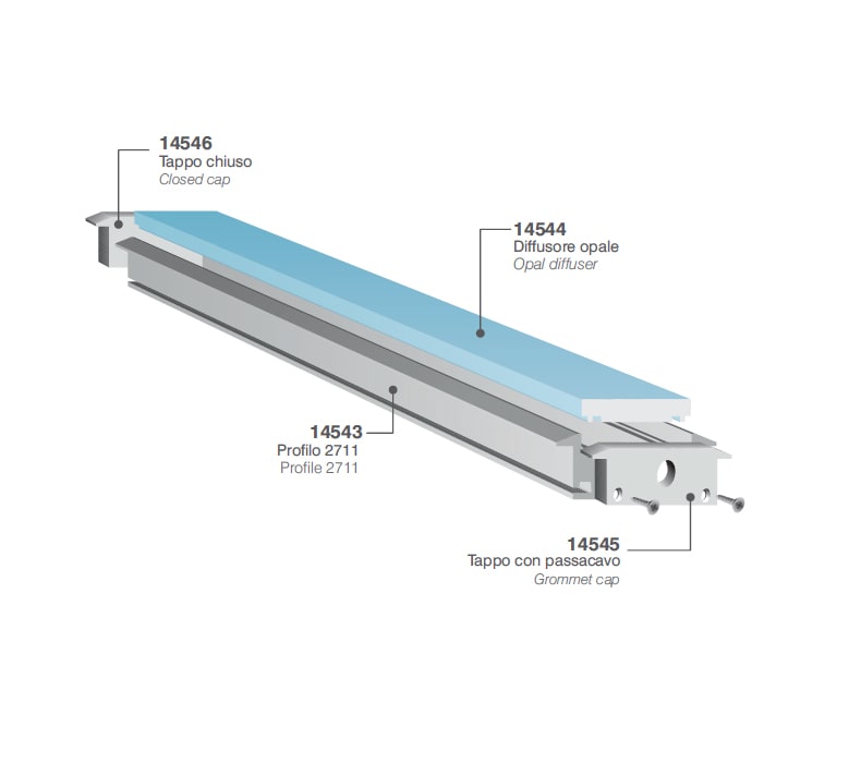 ELCOM SRL - EOW14544-L20 COP.OPALE 2711 L=2000MM