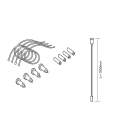 ELCOM SRL - EOW15081 KIT SOSPENSIONE 4 FILI L=1000MM