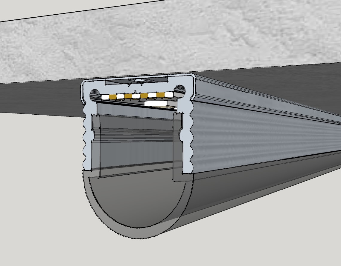 ELCOM SRL - EOW1813-O02L20 KIT 1813 OPALE NERO L=2000MM