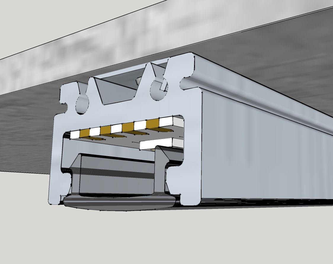ELCOM SRL - EOW14008-02L30 PROFILO 1912 NERO L=3000MM