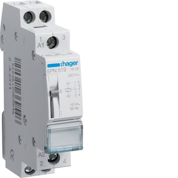 HAGER - HAGEPN519 Fernschalter 1S + 1O 12V AC 16A