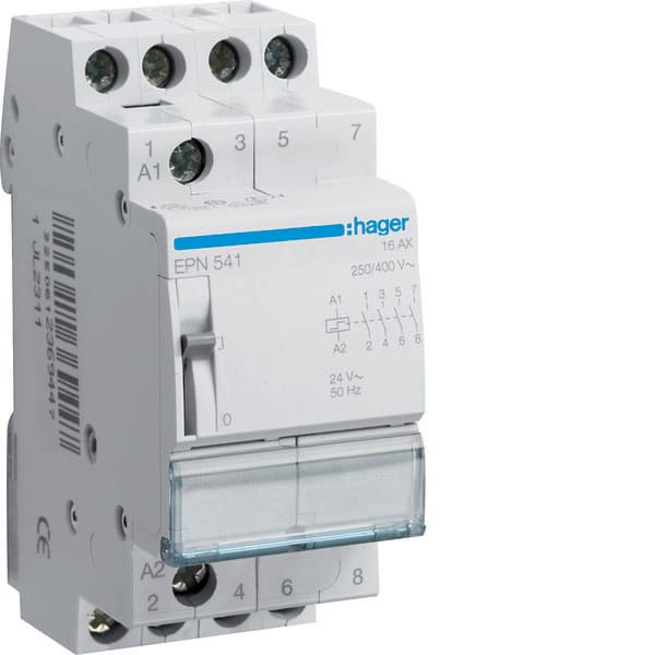 HAGER - HAGEPN541 Fernschalter 4S 24V AC 12V DC 16A