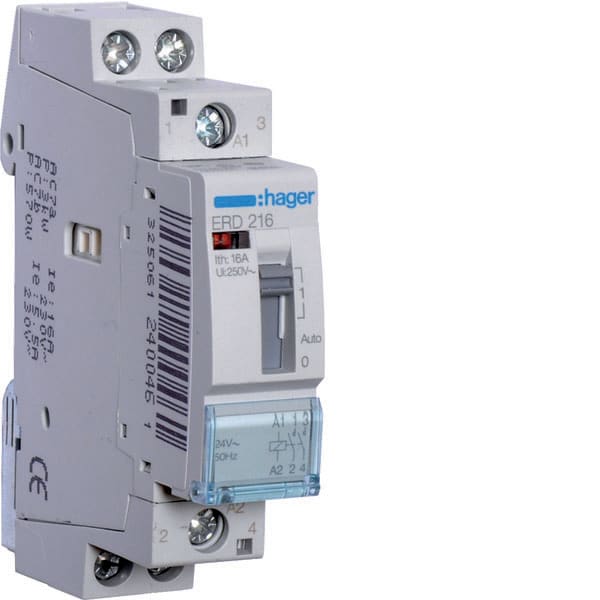 HAGER - HAGERD216 Installationsrelais 16A 2S 24V