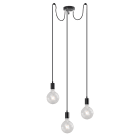 ROSSINI - RSSERK103N SOSPENSIONE 3 ELEMENTI NERA E27 IP20