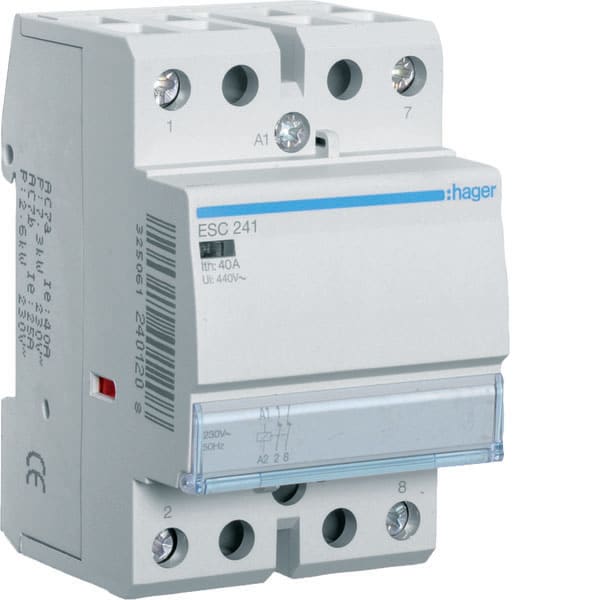 HAGER - HAGESC241 CONTATTORE STD 2NC 230VAC 40A 3M