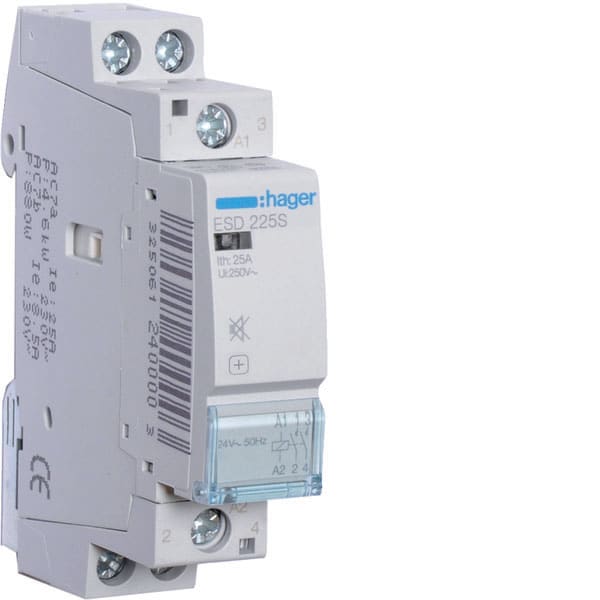 HAGER - HAGESD225S CONTATTORE SIL 2NA 24VAC 25A 1M