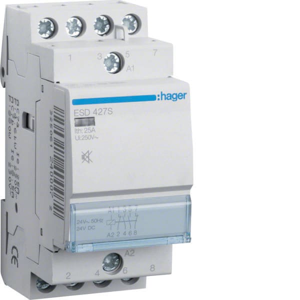 HAGER - HAGESD427S CONTATTORE SIL 2NA+2NC 24VAC 25A 2M