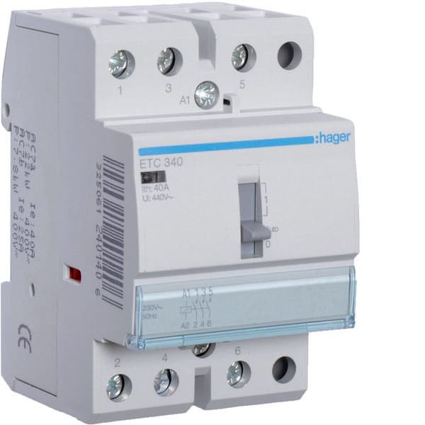 HAGER - HAGETC340 CONTATT GIORNO/NOTTE STD 3NA 230VAC 40A