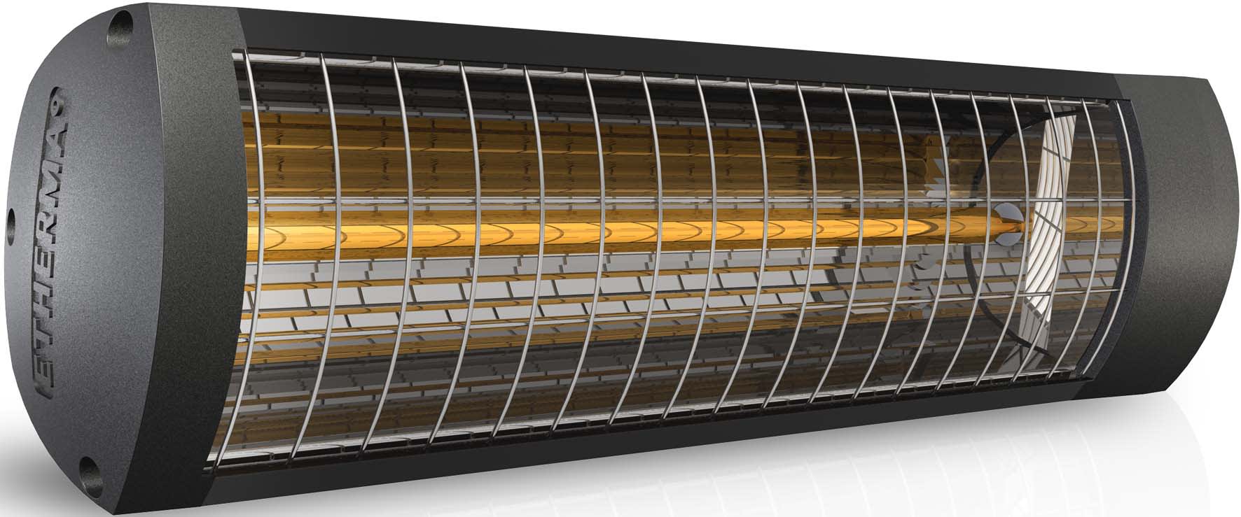 ETHERMA - ETR40925 Infrarotstrahler, 1.8 kW, schwarz & nano