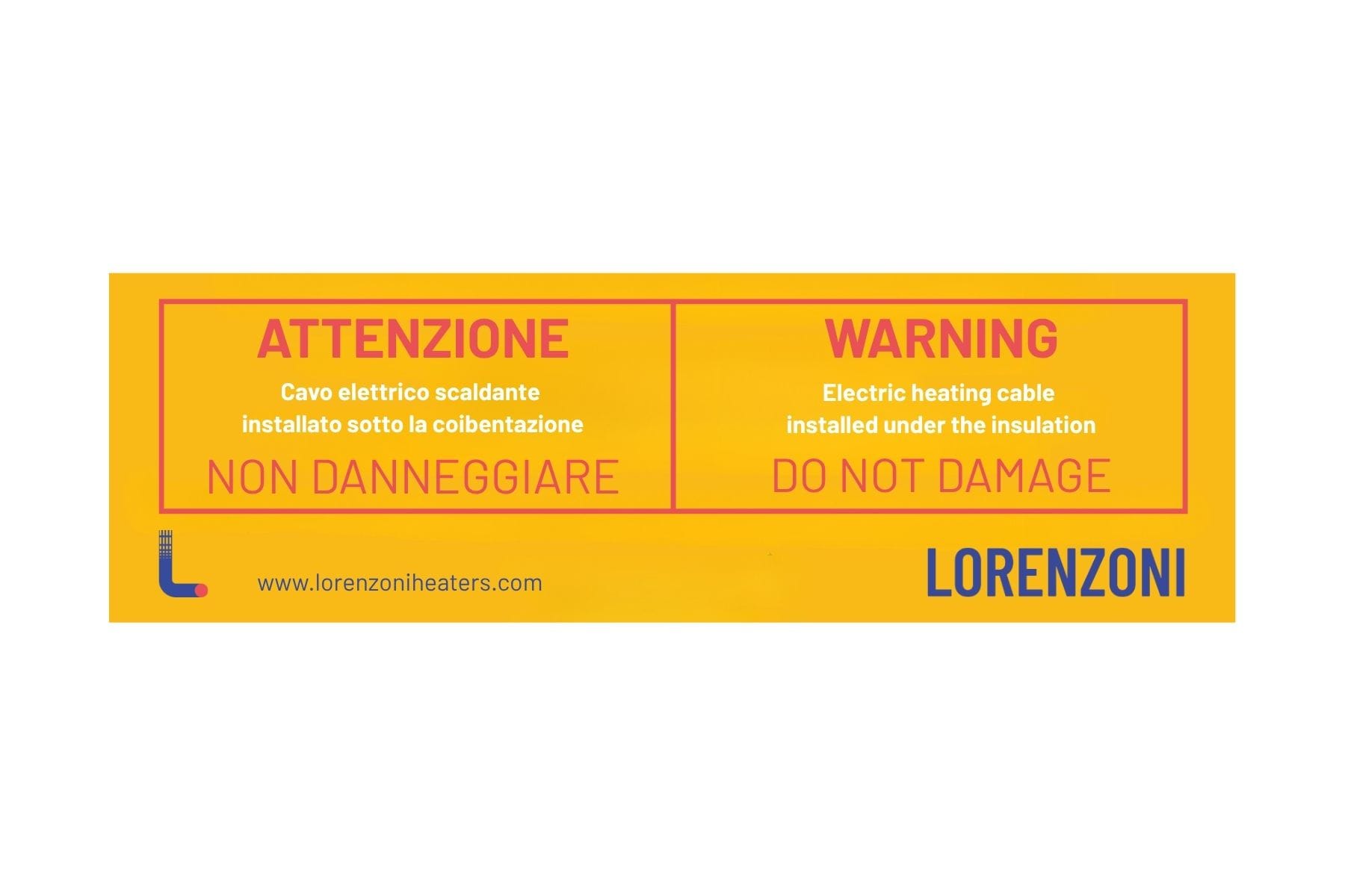 LORENZONI SRL - LOZ521.0000.027 LR MOD. CL ETICHETTA DI SEGNALAZIONE CAV