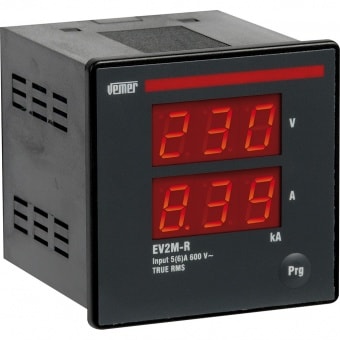 VEMER SPA - VEMVE195400 EV2M-R VOLTMETRO-AMPEROMETRO 72X72