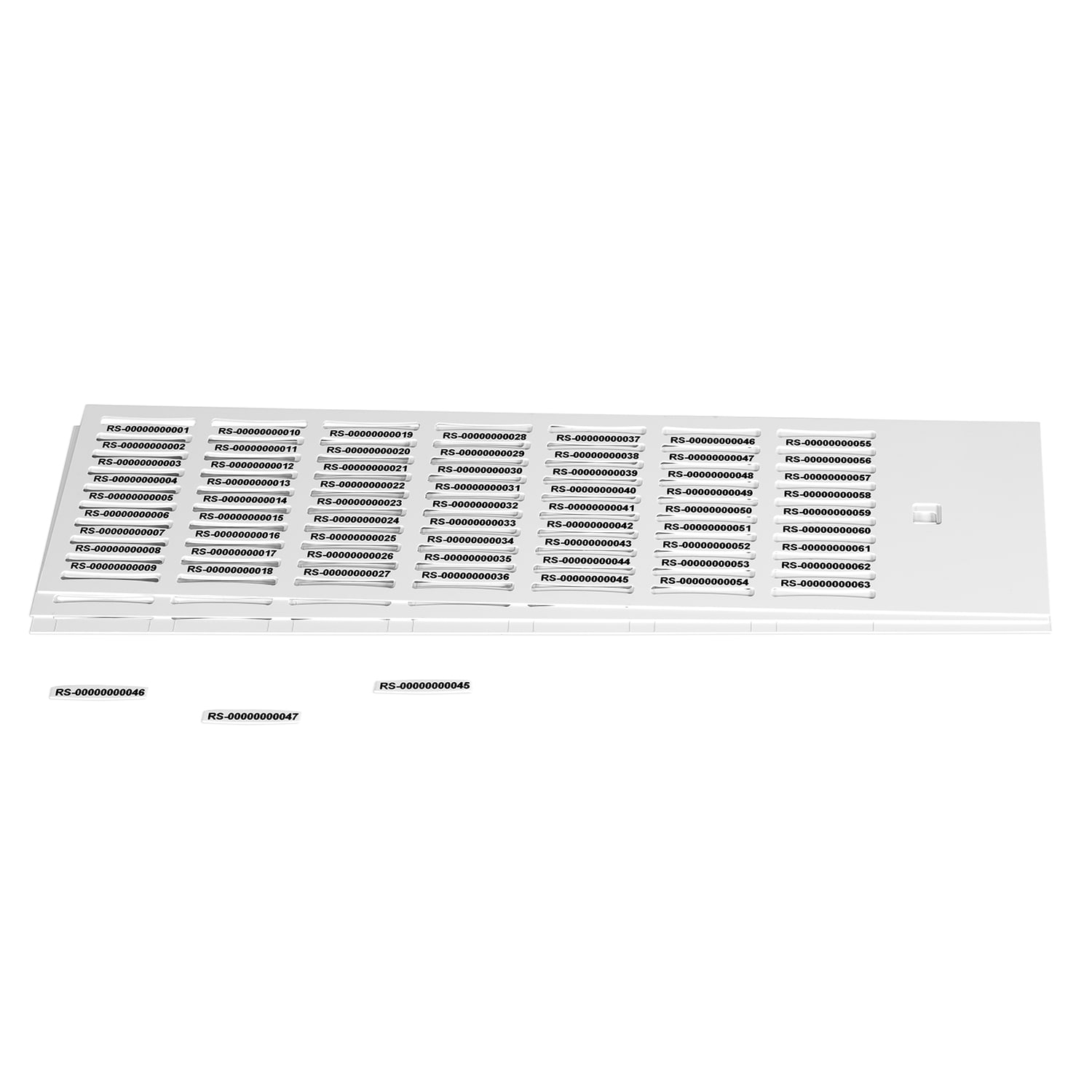 GRAFOPLAST SRL - GRAEVOCT23WN TESSERA CAVI FLAT PVC BIANCO 23X4MM 2520