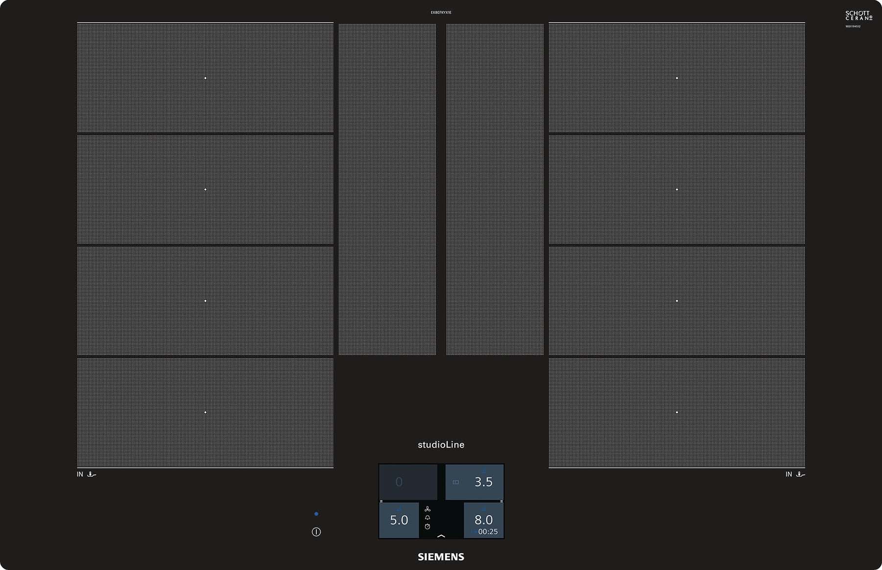 Siemens Hausgerate - SIZEX801KYW1E Glaskeramik Kochstelle 80cm 4xInduktion