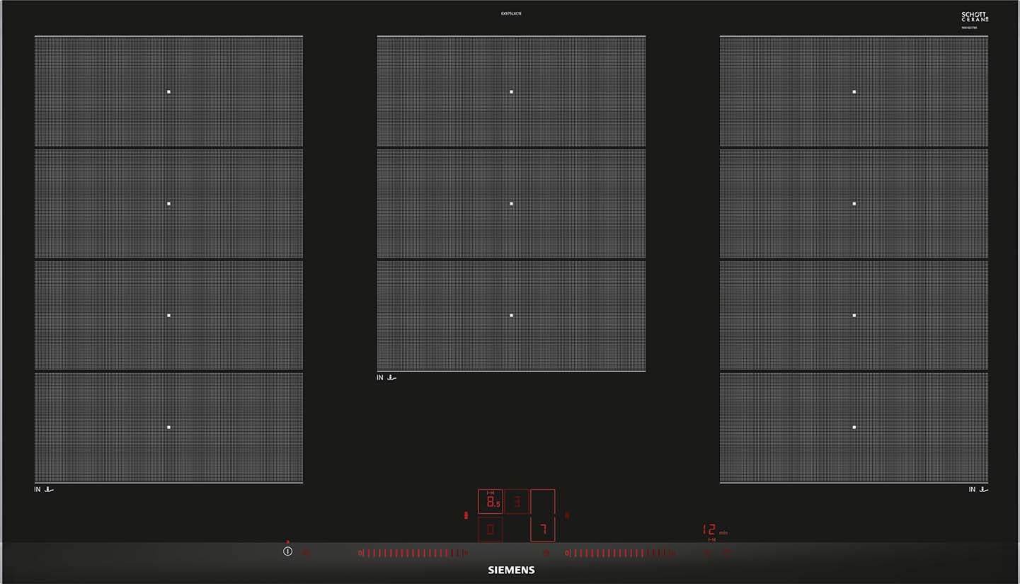 Siemens Hausgerate - SIZEX975LXC1E Glaskeramik Kochstelle 90cm 5xInduktion