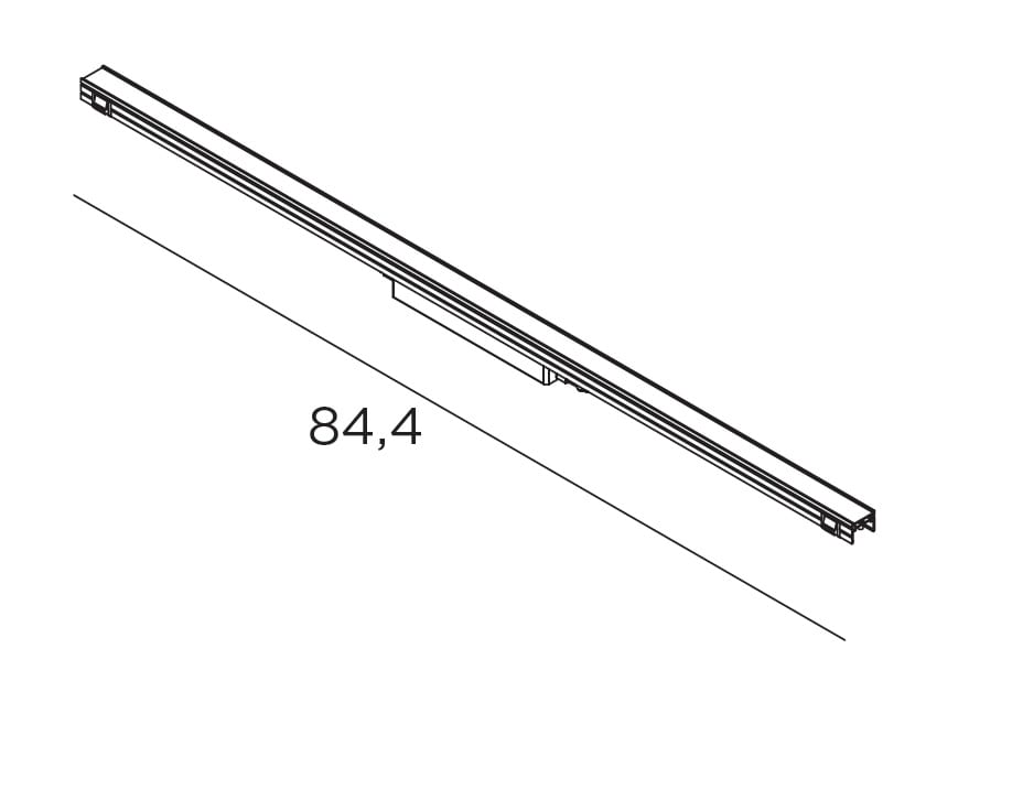 EXENIA SRL - EXE708726500 UNIT 42W 5300LM 844MM DALI ALLUMINIO 853