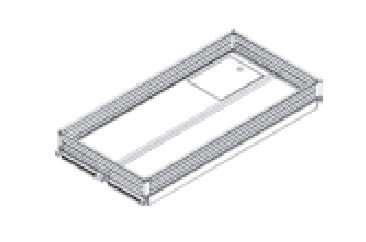 FACAL SRL - FAFD806 PIANO DI LAVORO DOPPIO C/BOTOLA DOGE 80