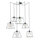 F.A.N. EUROPE LIGHTI - FHLI-BROOKLYN-S6 SOSPENSIONE BROOKLYN NERA 6XE27