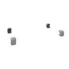 HAGER - HAGFN000PL KIT DI 4 ANGOLARI PER ZOCCOLO H100 Q.EVO