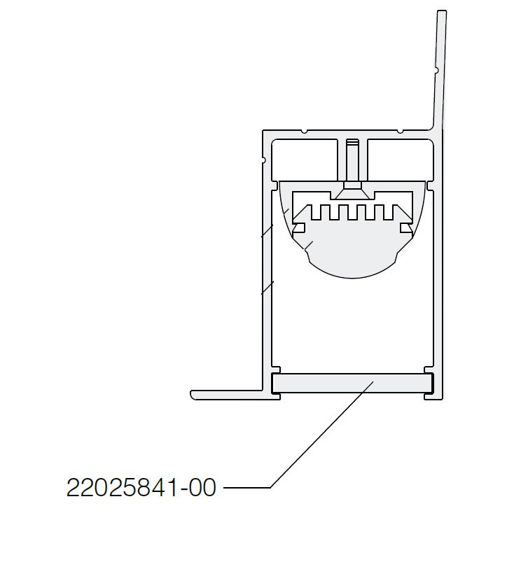 FOSNOVA - FOS2202584100 SCHERMO RIGATO PER PROFILO INC. 1,5MT