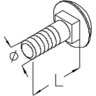 DIETZEL - DIE077596 Rundkopfschraube, mit kurzem Vierkant, A