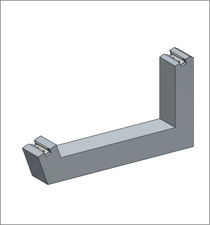 ALUSISTEMI - ALUFTM3500 SUPPORTO ZAVORRA IN CALCESTRUZZO - MODUL