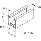 TEKNOMEGA SRL - TKGFVT1027 PROFILO SEMPLICE IN ALLUMINIO