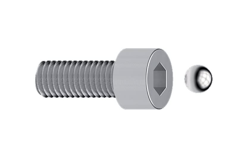 TEKNOMEGA SRL - TKGFVT1356 SFERA ANTIFURTO INOX X VITI TCEI M8