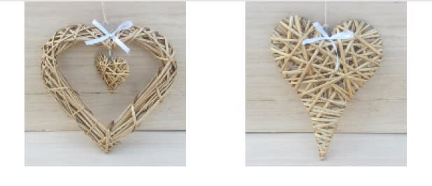 GIOCOPLAST NATALE SP - GCP32612271 PENDENTE RATTAN CUORE NATURALE