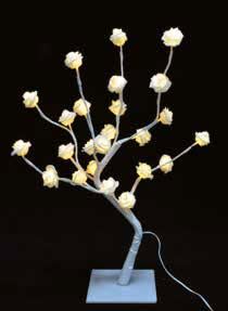 GIOCOPLAST NATALE SP - GCP97012355 ALB. DEC. CON ROSE BIANCHE 24LED H 50CM