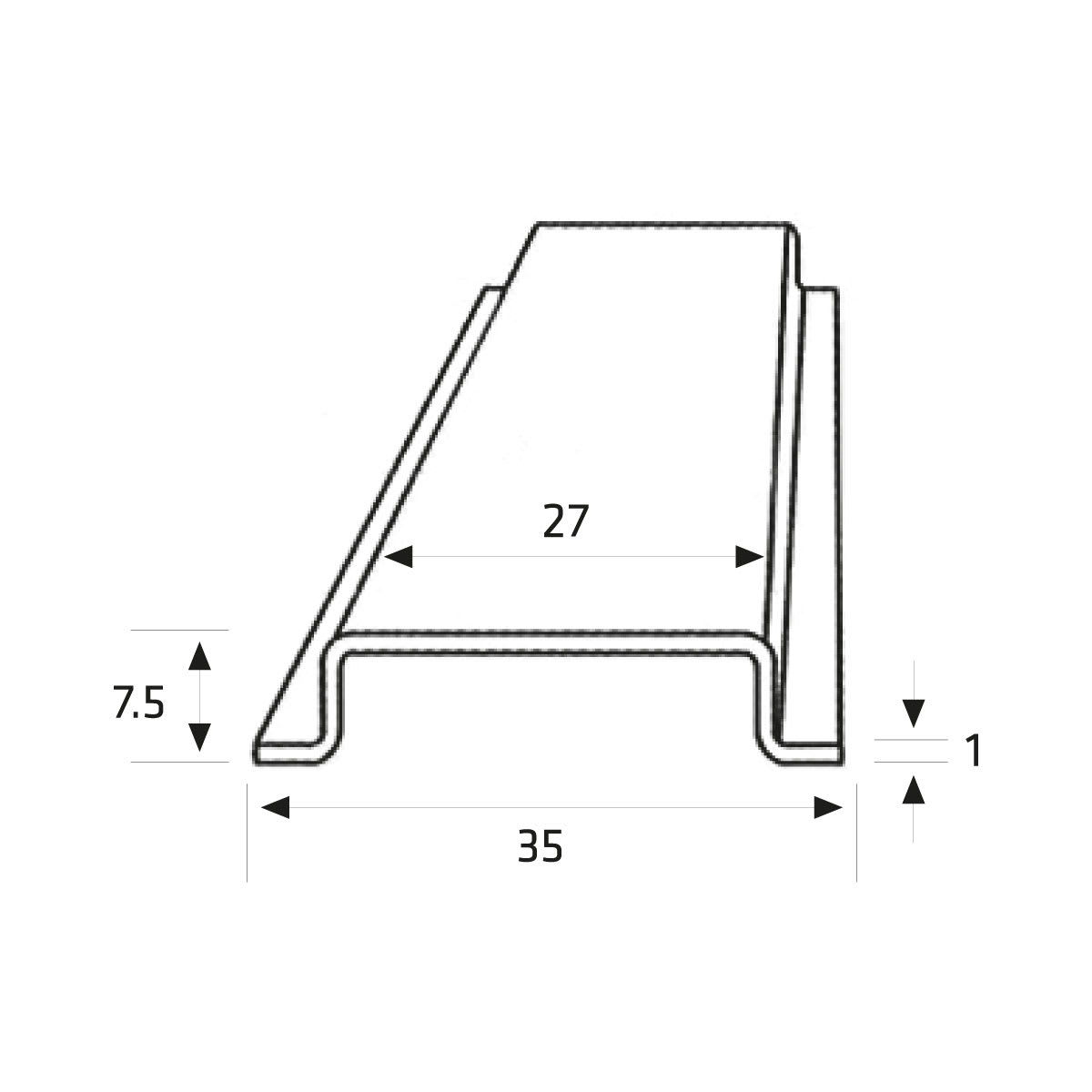CONTACT ITALIA SRL - IICGD35GN7 Guida Din Omega Bassa 35 Mm Sfz