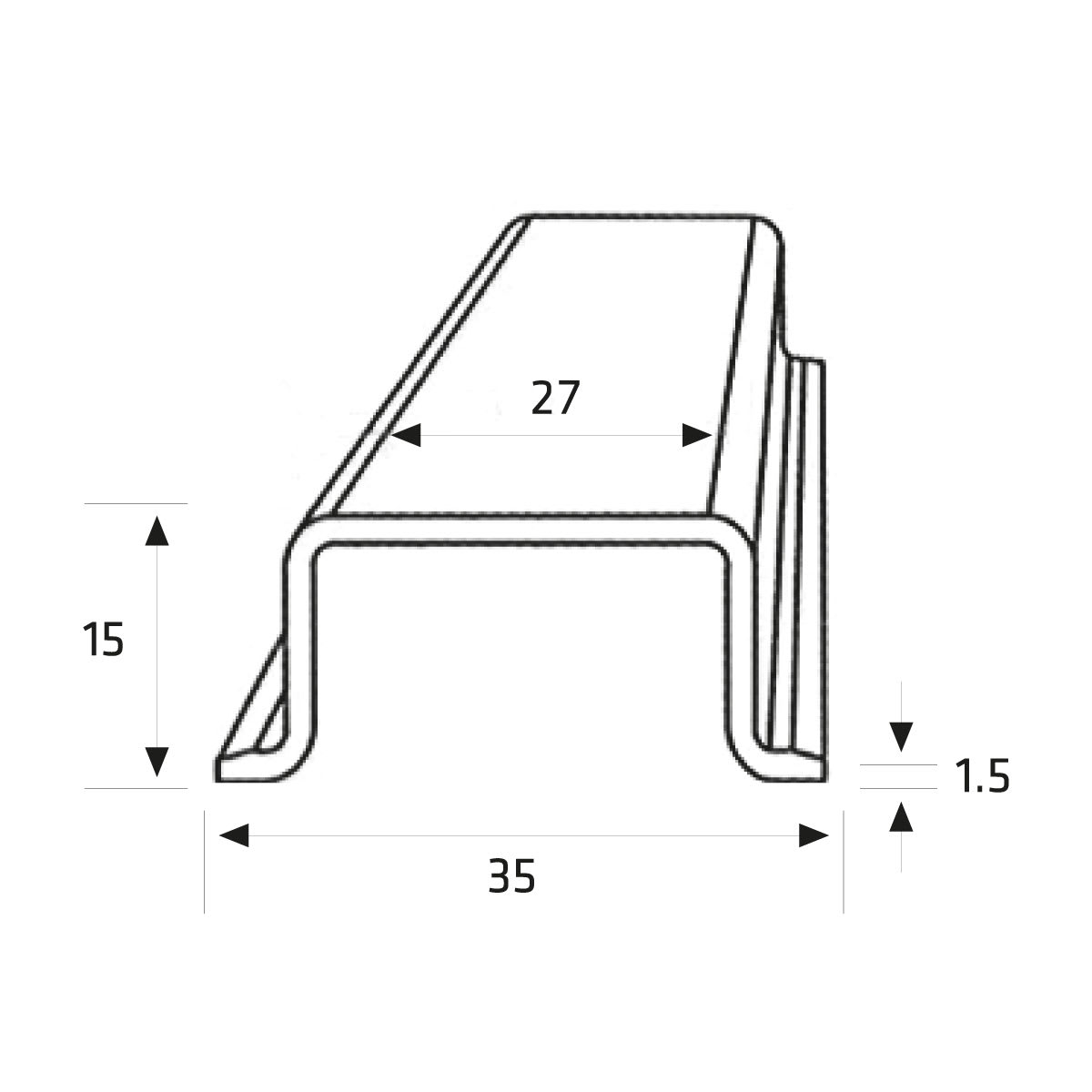 CONTACT ITALIA SRL - IICGD35GNB Guida Din Omega Alta 35 Mm Sfz