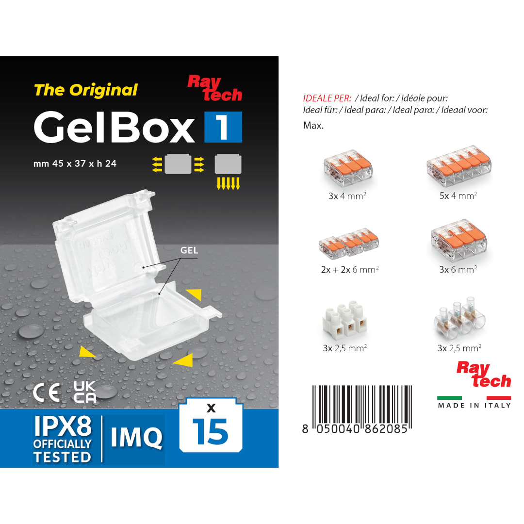 RAYTECH SRL - RYTGELBOX1 GELBOX 1 PER MORSETTI (CF 15 PZ)