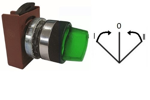 ABB SPA - ABBP9MSLZ3V 3 POS. SELETTORE LUMIN. RIT.MOLLA C VERD