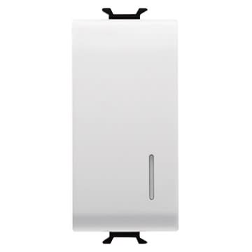 GEWISS - GEWGW10132 PULSANTE UNIPOLARE 250V ac - NA 16A ILLUMINABILE - CON DIFFUSORE - 1 MODULO - BIANCO LUCIDO - CHORUSMART