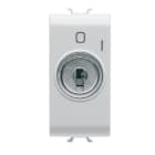 GEWISS - GEWGW10006 INTERRUTTORE BIPOLARE 250V ac - 10AX CON CHIAVE - SIMBOLO 0/1 - 1 MODULO - BIANCO LUCIDO - CHORUSMART
