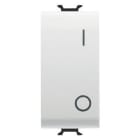 GEWISS - GEWGW10007AB INTERRUTTORE BIPOLARE 250V ac PER IMPIEGHI GRAVOSI - 25AX - TASTO NEUTRO CON SIMBOLO 0/1 - 1 MODULO - BIANCO LUCIDO - ANTIBATTERICO - CHORUSMART